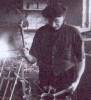 Jimmy High in his later years in his forge with Obadiah Sadler his assistant