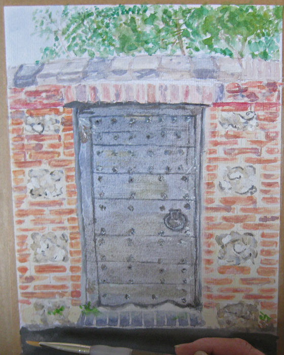 Sally's Walsingham door very nearly finished