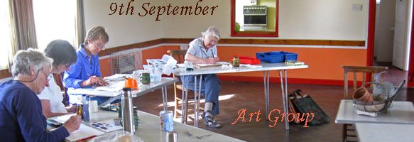 September 9th Art group in Village Hall
