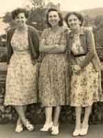 Mary Dawson,Daphne Hanlon and Mrs Golding 1950 